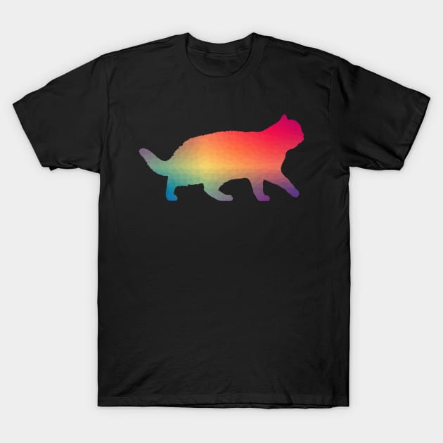 british shorthair lover gift cat silhouette color T-Shirt by T-shirt verkaufen